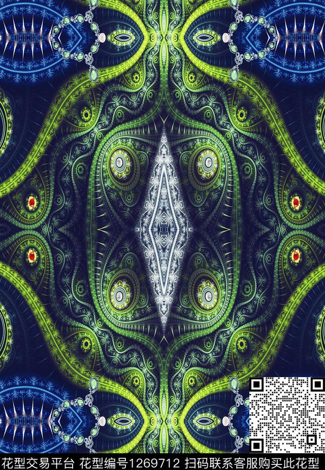 数码华亿平台定位花连衣裙数码印花华亿平台下载（图片编号: 1269712） - 瓦栏（Walan）