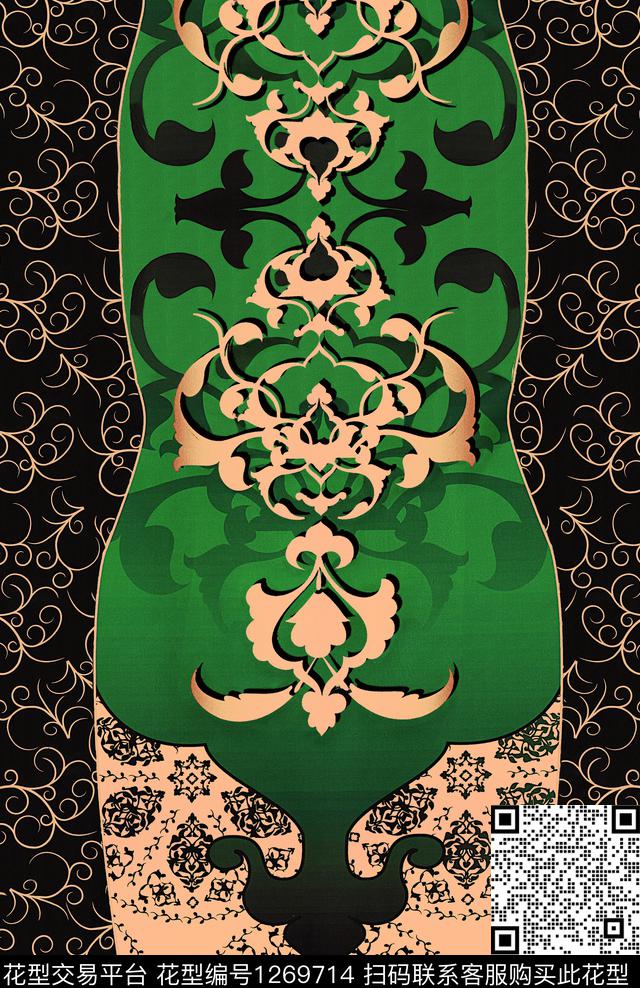 数码华亿平台定位花连衣裙数码印花华亿平台下载（图片编号: 1269714） - 瓦栏（Walan）