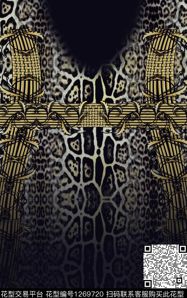 数码华亿平台定位花连衣裙数码印花华亿平台下载（图片编号: 1269720） - 瓦栏（Walan）