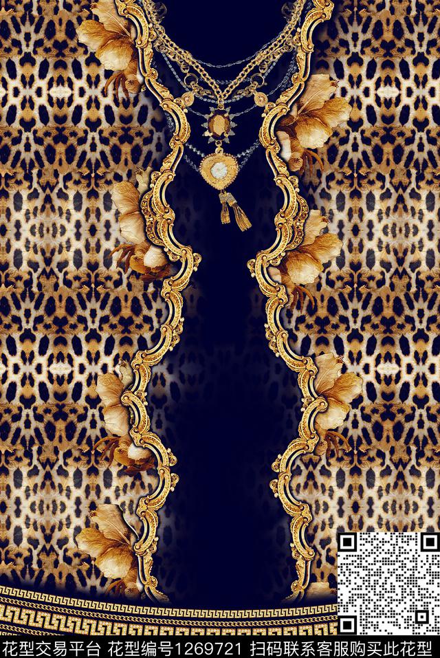 数码华亿平台定位花连衣裙数码印花华亿平台下载（图片编号: 1269721） - 瓦栏（Walan）