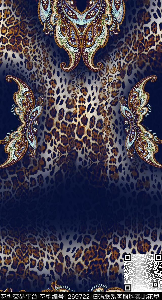 数码华亿平台定位花连衣裙数码印花华亿平台下载（图片编号: 1269722） - 瓦栏（Walan）