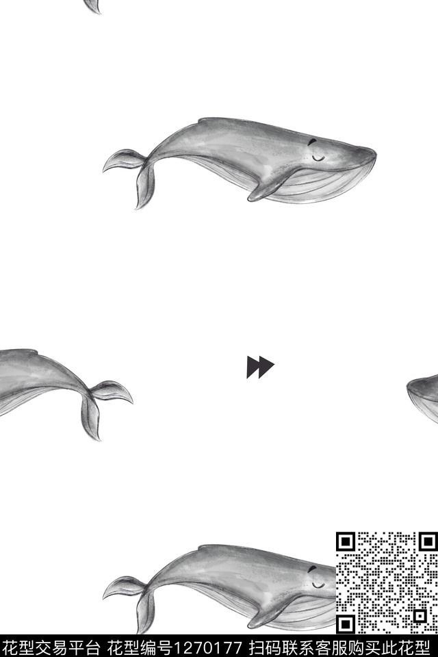 水彩手绘鱼数码印花华亿平台下载（图片编号: 1270177） - 瓦栏（Walan）