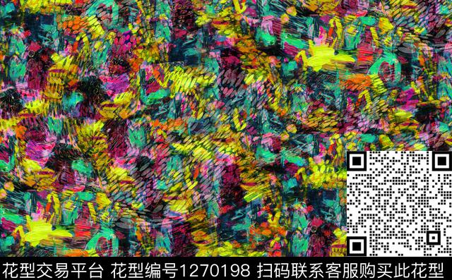 花卉手绘I数码印花华亿平台下载（图片编号: 1270198） - 瓦栏（Walan）