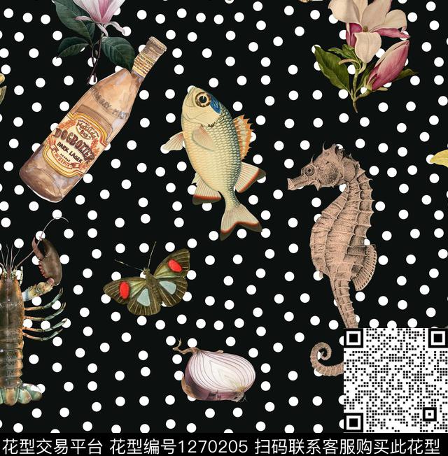 动物花卉植物数码印花华亿平台下载（图片编号: 1270205） - 瓦栏（Walan）