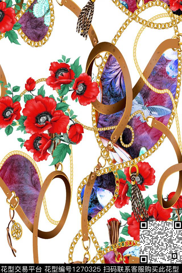 女装花卉大牌风数码印花华亿平台下载（图片编号: 1270325） - 瓦栏（Walan）