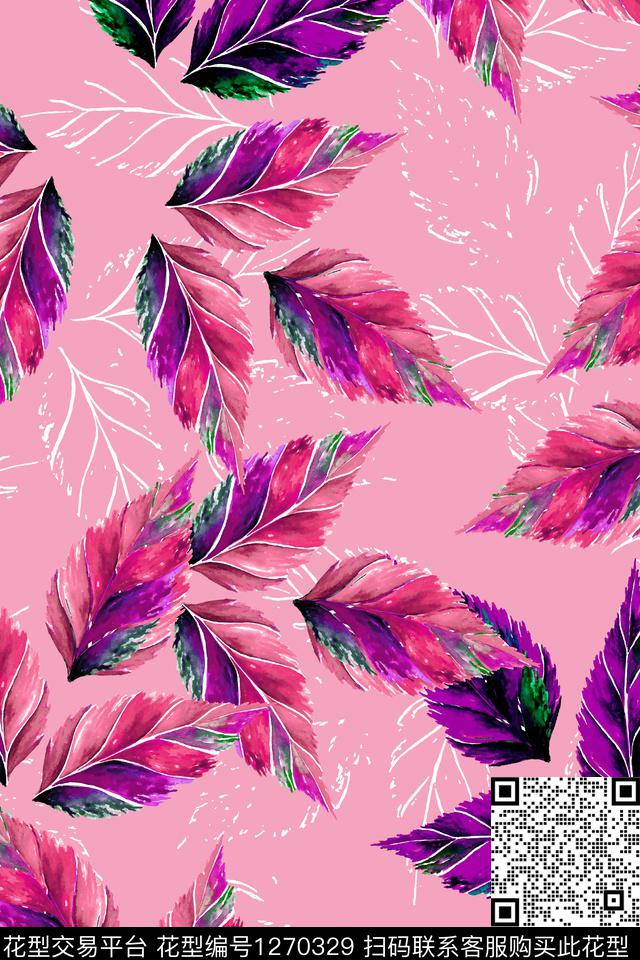 女装花卉大牌风数码印花华亿平台下载（图片编号: 1270329） - 瓦栏（Walan）
