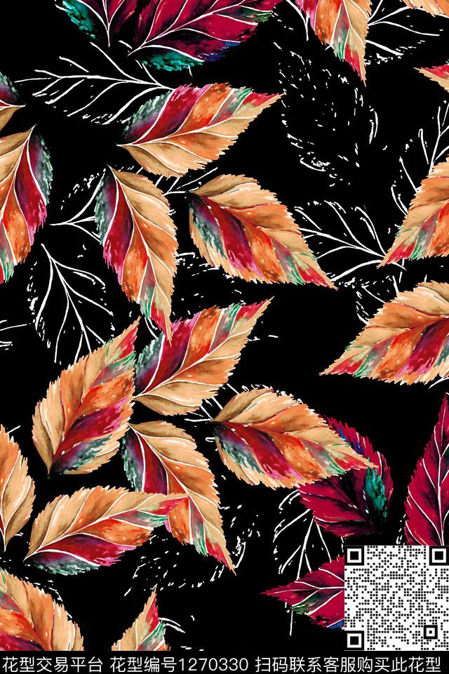 女装花卉大牌风数码印花华亿平台下载（图片编号: 1270330） - 瓦栏（Walan）