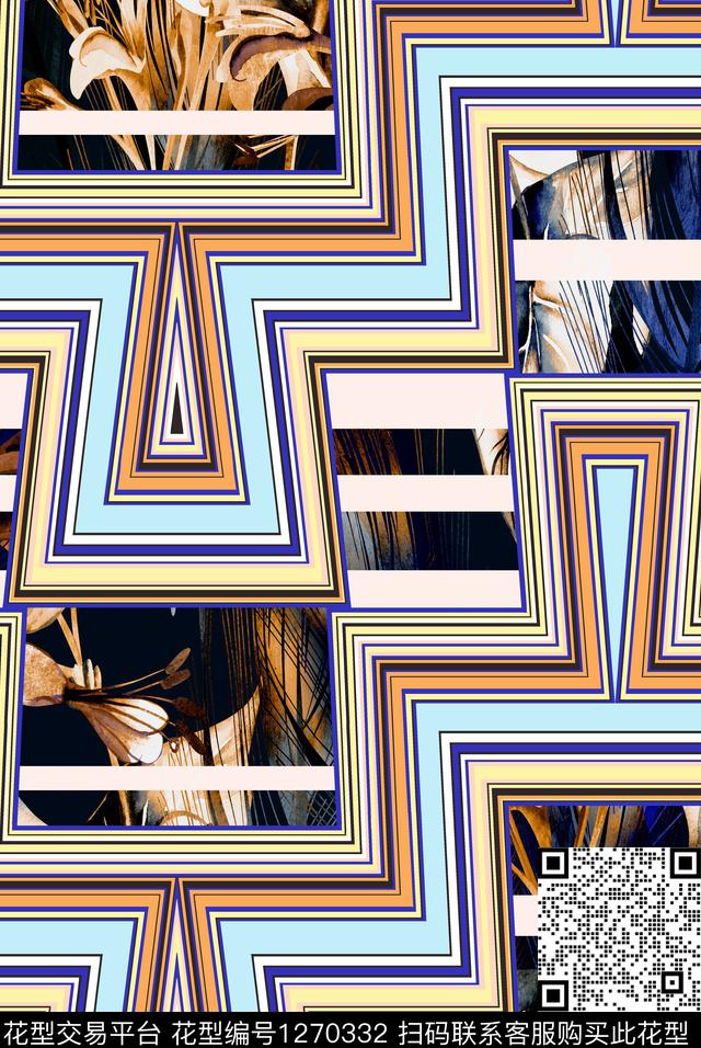 女装几何数码华亿平台数码印花华亿平台下载（图片编号: 1270332） - 瓦栏（Walan）