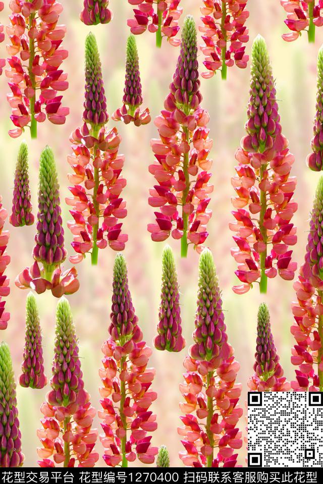 花卉绿植树叶小碎花数码印花华亿平台下载（图片编号: 1270400） - 瓦栏（Walan）