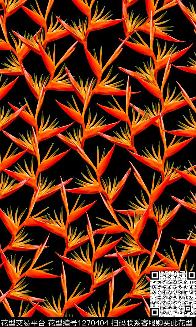 花卉绿植树叶小碎花数码印花华亿平台下载（图片编号: 1270404） - 瓦栏（Walan）