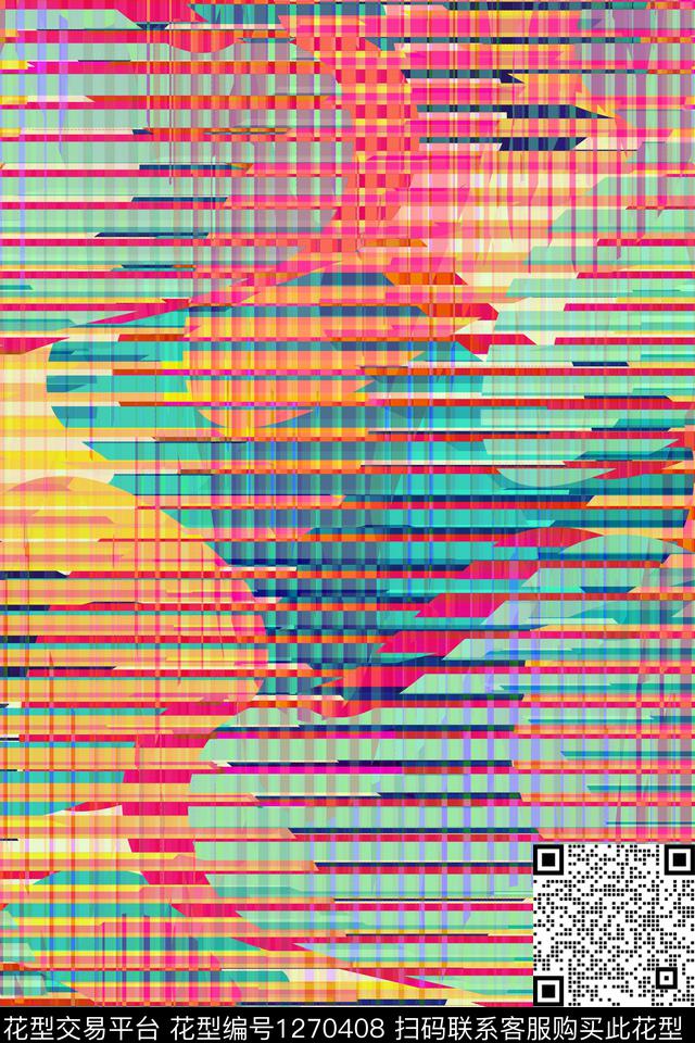 朋克炫彩纹理数码印花华亿平台下载（图片编号: 1270408） - 瓦栏（Walan）