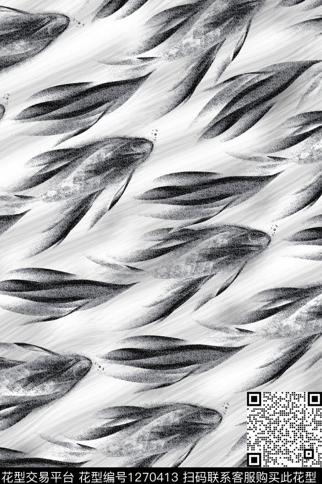 抽象鱼数码印花华亿平台下载（图片编号: 1270413） - 瓦栏（Walan）