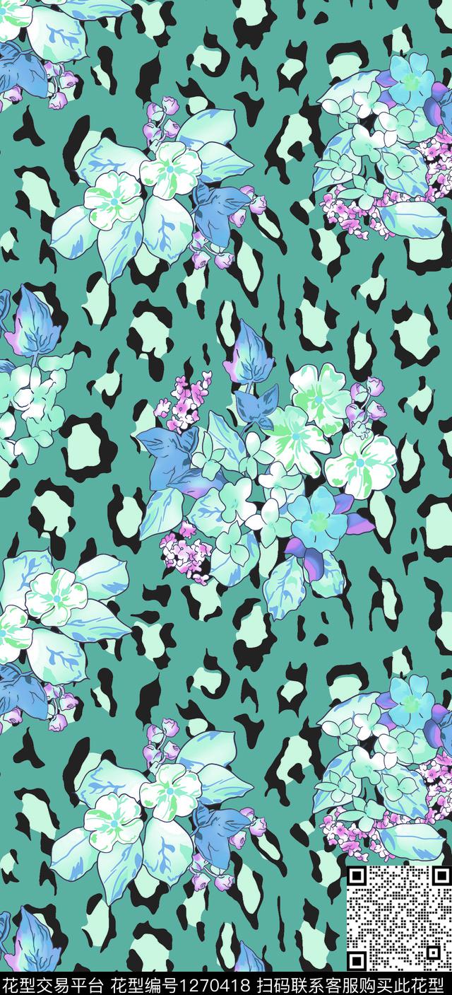 复古数码华亿平台花卉数码印花华亿平台下载（图片编号: 1270418） - 瓦栏（Walan）