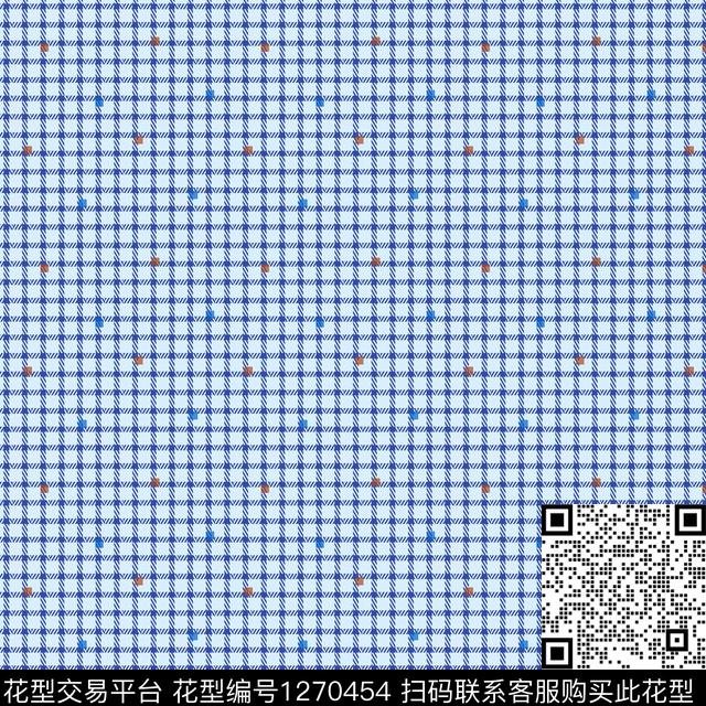几何格子小碎花数码印花华亿平台下载（图片编号: 1270454） - 瓦栏（Walan）