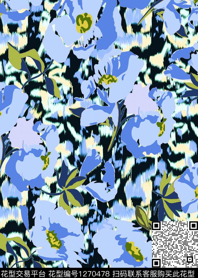 复古大牌风抽象传统印花华亿平台下载（图片编号: 1270478） - 瓦栏（Walan）