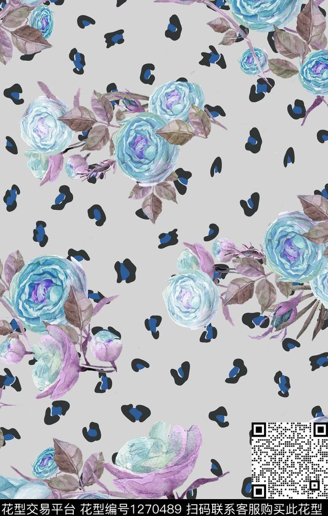 复古数码华亿平台花卉数码印花华亿平台下载（图片编号: 1270489） - 瓦栏（Walan）