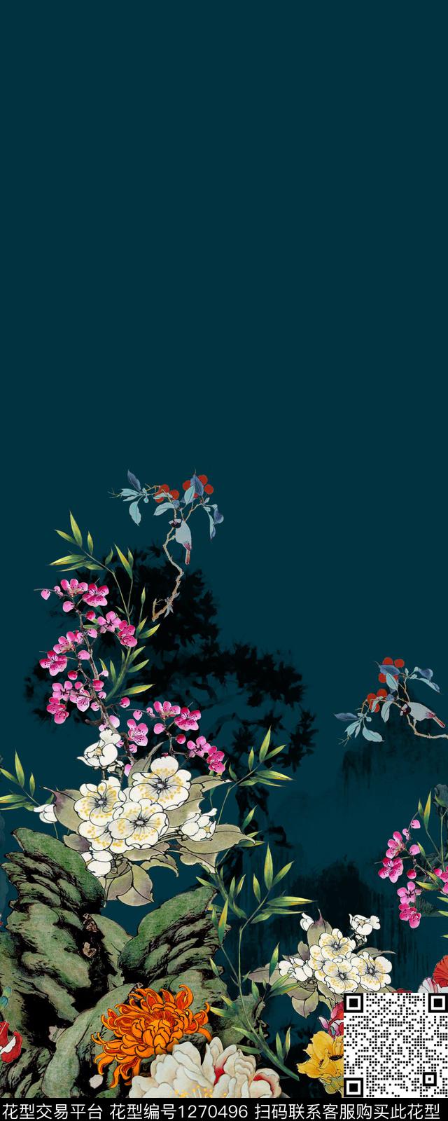 女装定位花数码华亿平台花卉数码印花华亿平台下载（图片编号: 1270496） - 瓦栏（Walan）