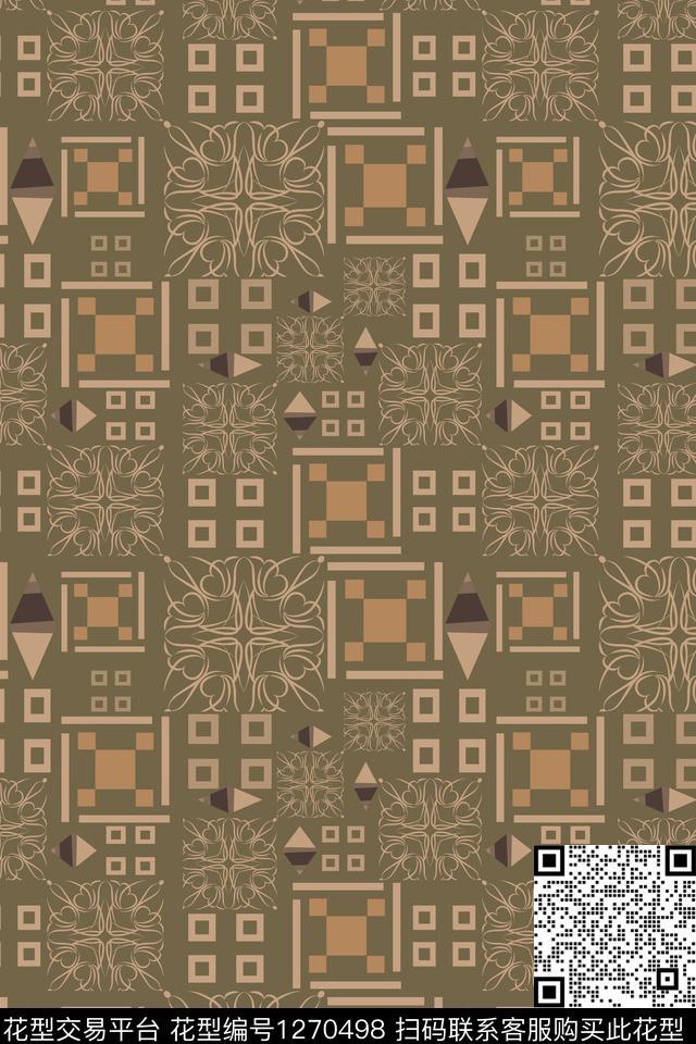 复古男装休闲花卉奢华游牧数码印花华亿平台下载（图片编号: 1270498） - 瓦栏（Walan）