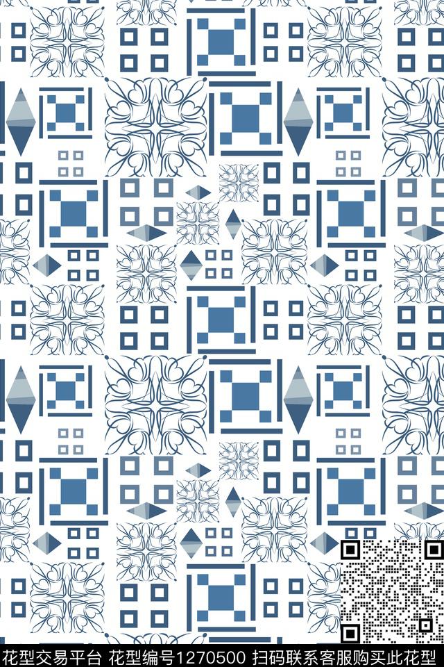 复古男装休闲花卉奢华游牧数码印花华亿平台下载（图片编号: 1270500） - 瓦栏（Walan）