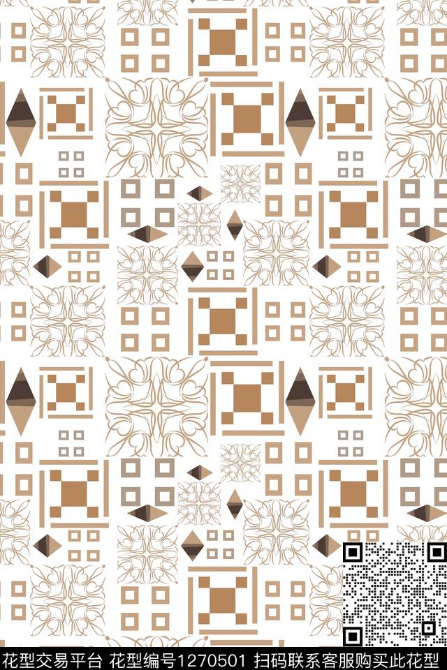 复古男装休闲花卉奢华游牧数码印花华亿平台下载（图片编号: 1270501） - 瓦栏（Walan）