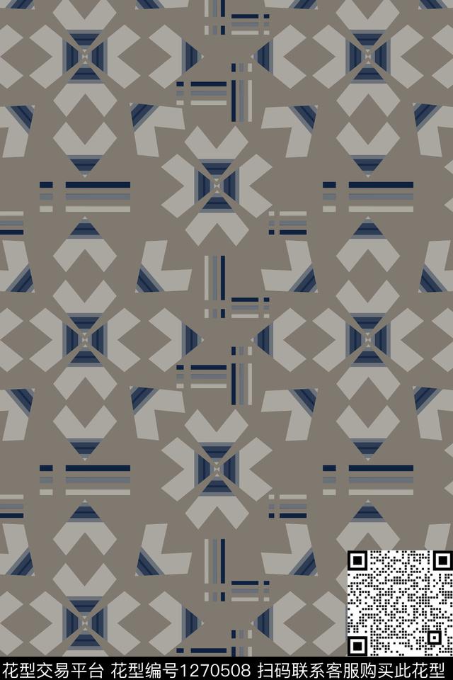 男装休闲花卉奢华游牧几何数码印花华亿平台下载（图片编号: 1270508） - 瓦栏（Walan）