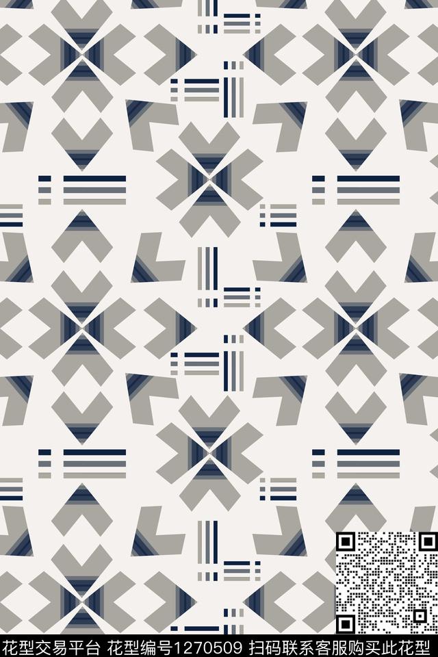 男装休闲花卉奢华游牧几何数码印花华亿平台下载（图片编号: 1270509） - 瓦栏（Walan）