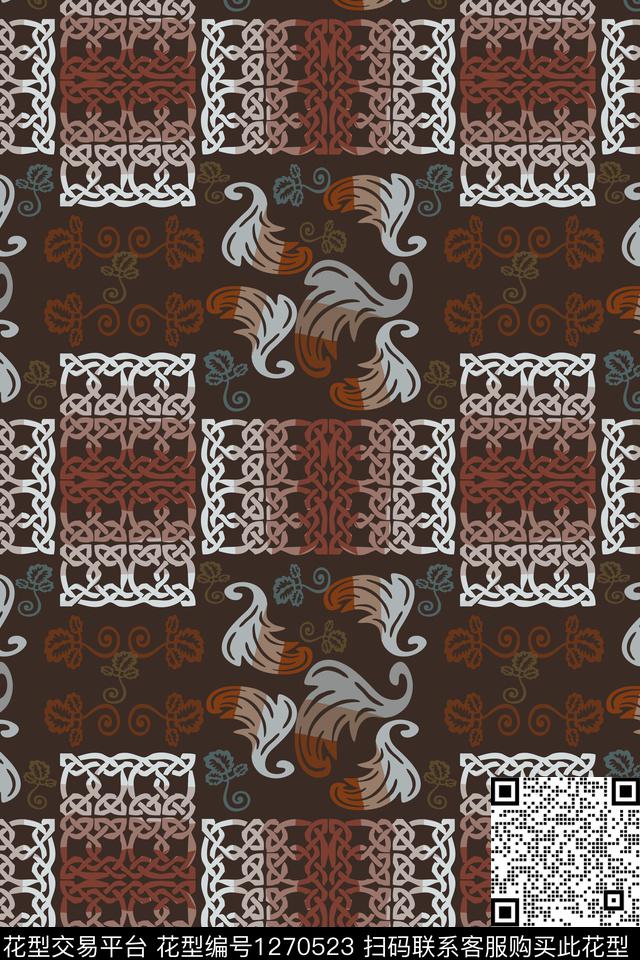 渐变色彩男装休闲花卉奢华游牧数码印花华亿平台下载（图片编号: 1270523） - 瓦栏（Walan）