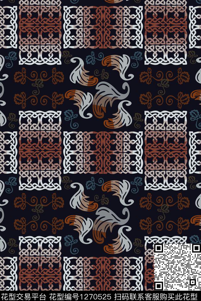 渐变色彩男装休闲花卉奢华游牧数码印花华亿平台下载（图片编号: 1270525） - 瓦栏（Walan）