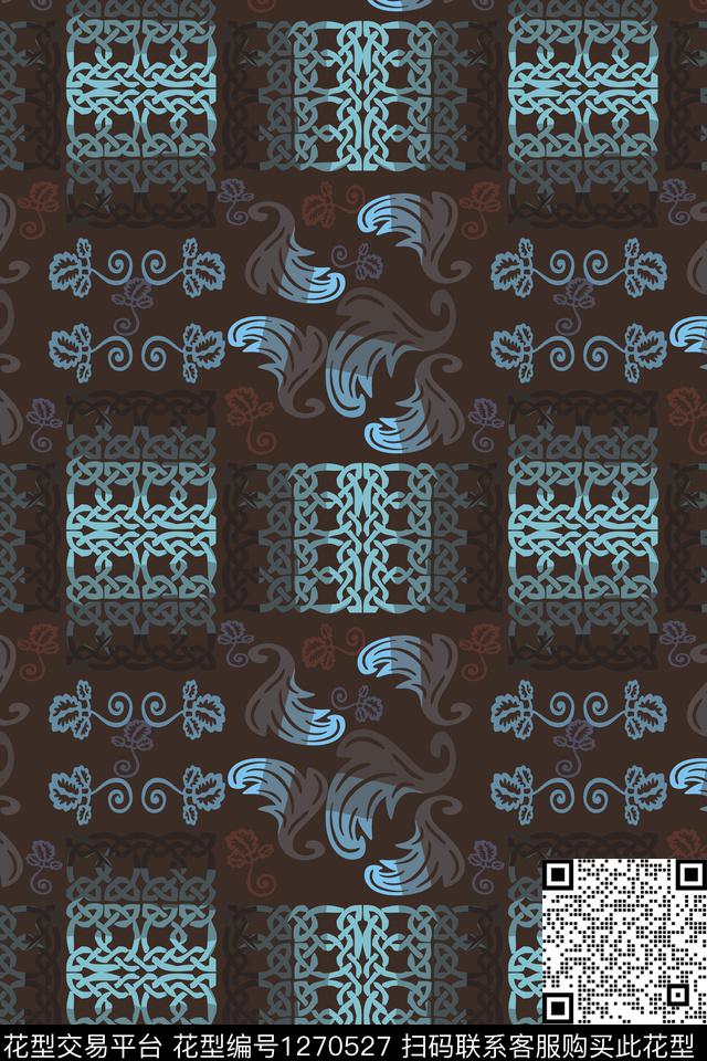 渐变色彩男装休闲花卉奢华游牧数码印花华亿平台下载（图片编号: 1270527） - 瓦栏（Walan）