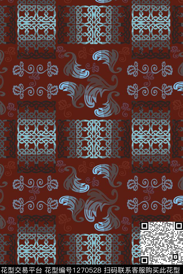 渐变色彩男装休闲花卉奢华游牧数码印花华亿平台下载（图片编号: 1270528） - 瓦栏（Walan）