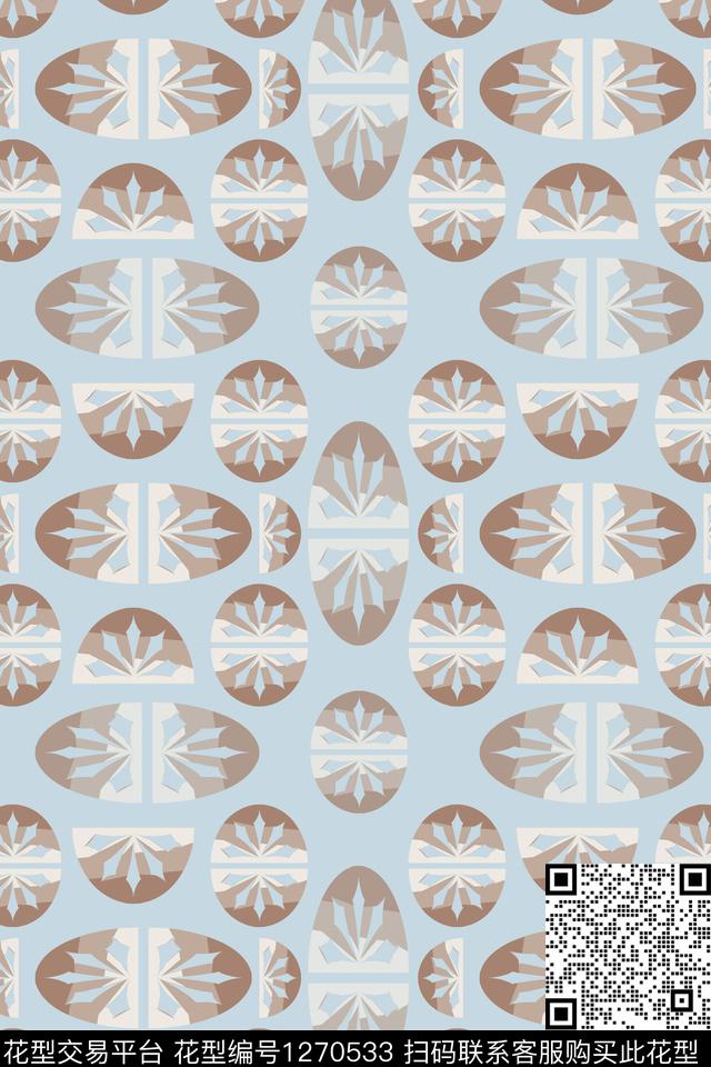 圆圈与波点奢华游牧男装休闲花卉数码印花华亿平台下载（图片编号: 1270533） - 瓦栏（Walan）