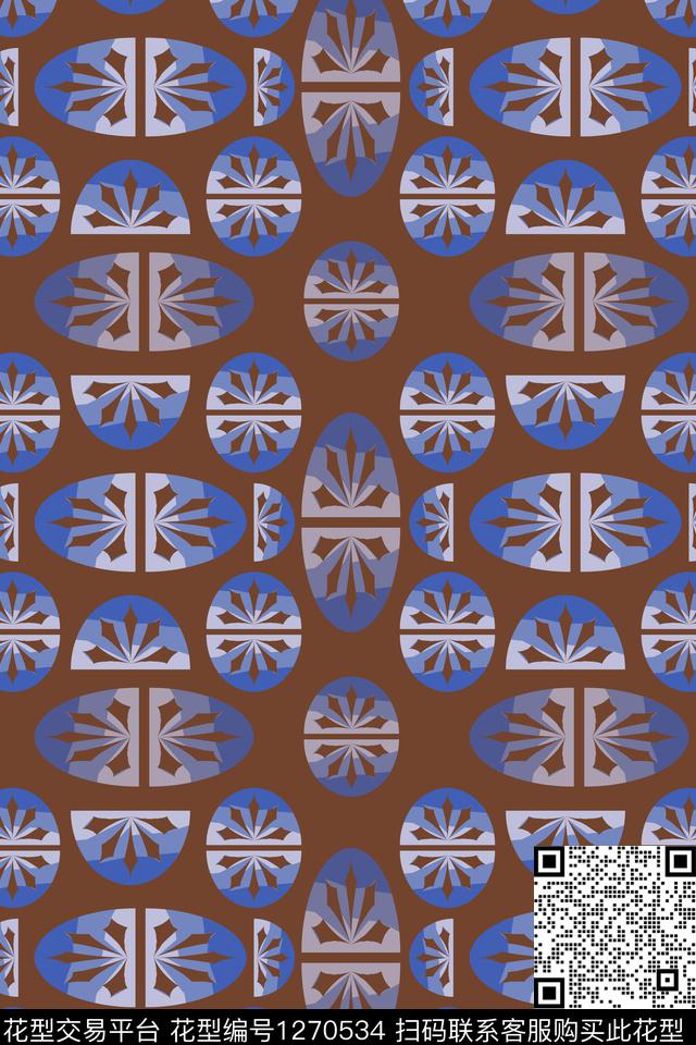 圆圈与波点奢华游牧男装休闲花卉数码印花华亿平台下载（图片编号: 1270534） - 瓦栏（Walan）