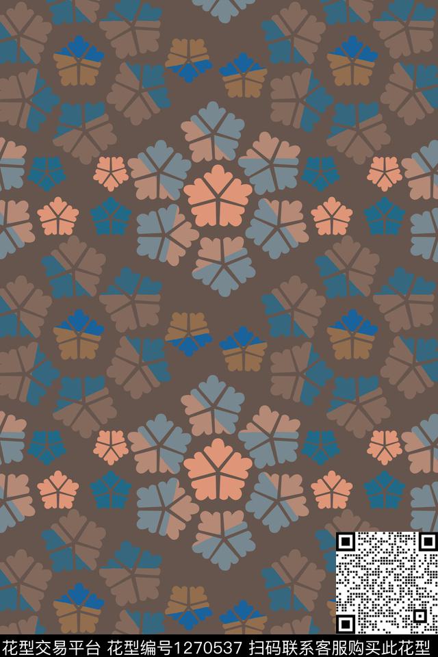 男装休闲花卉奢华游牧渐变色彩数码印花华亿平台下载（图片编号: 1270537） - 瓦栏（Walan）