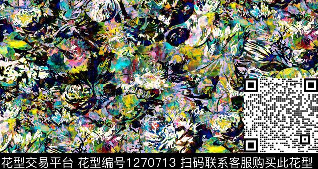花卉手绘I数码印花华亿平台下载（图片编号: 1270713） - 瓦栏（Walan）