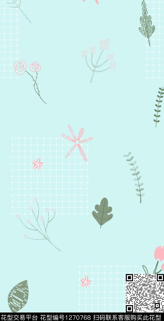 几何卡通小碎花传统印花华亿平台下载（图片编号: 1270768） - 瓦栏（Walan）