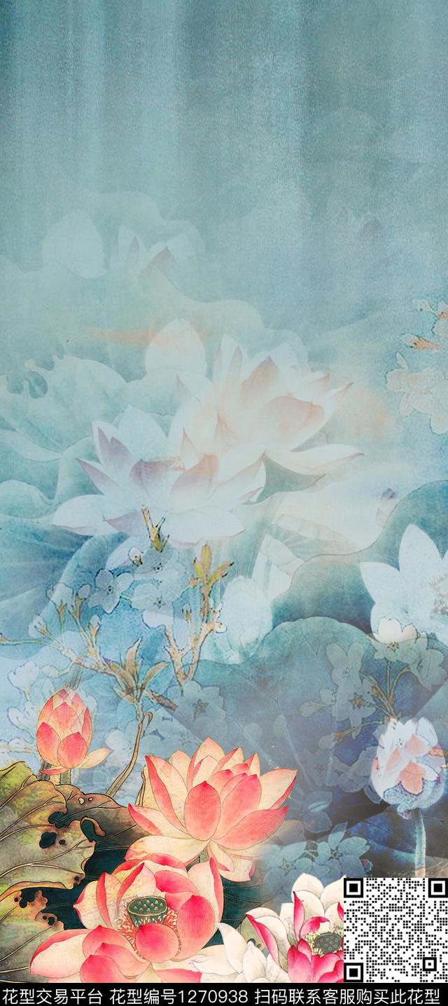 复古定位花数码华亿平台数码印花华亿平台下载（图片编号: 1270938） - 瓦栏（Walan）