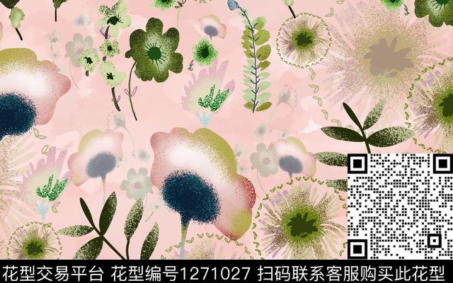 花卉植物蒲公英数码印花华亿平台下载（图片编号: 1271027） - 瓦栏（Walan）