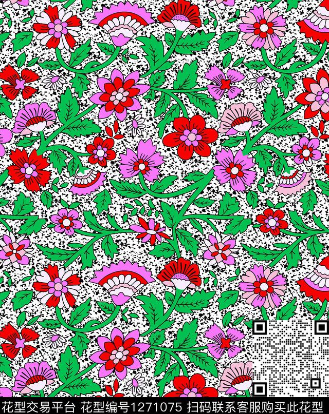 花卉绿植树叶提花华亿平台传统印花华亿平台下载（图片编号: 1271075） - 瓦栏（Walan）