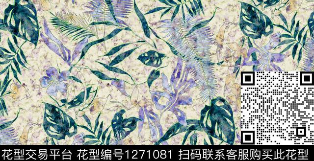 花卉手绘速写草图数码印花华亿平台下载（图片编号: 1271081） - 瓦栏（Walan）