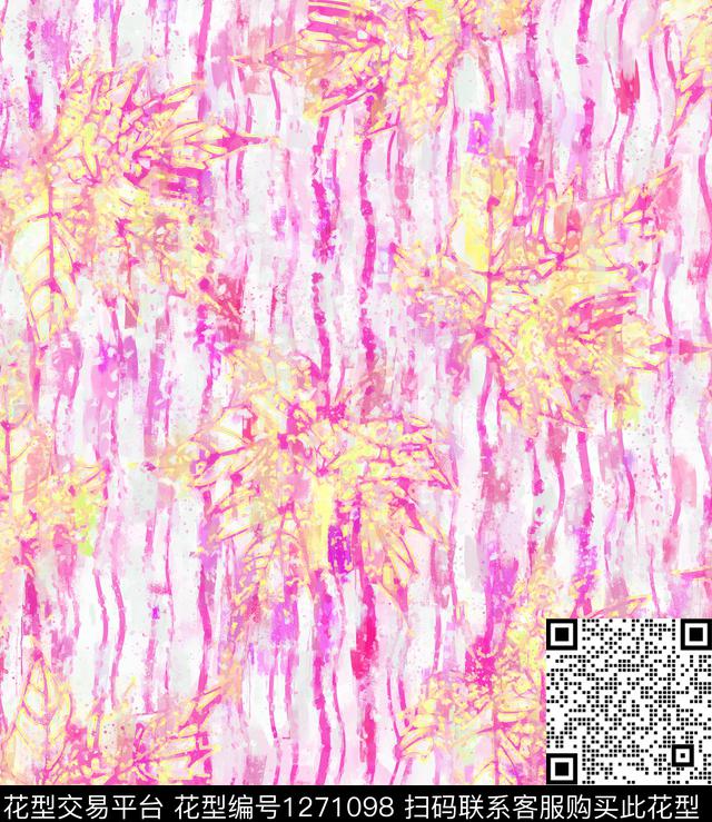 抽象手绘油画华亿平台数码印花华亿平台下载（图片编号: 1271098） - 瓦栏（Walan）