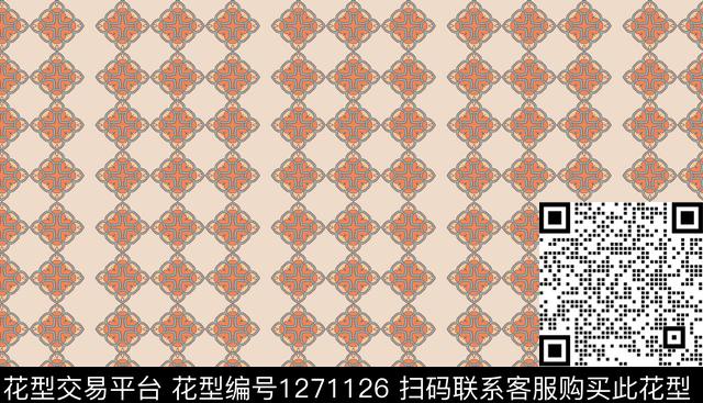 复古雪纺连衣裙传统印花华亿平台下载（图片编号: 1271126） - 瓦栏（Walan）