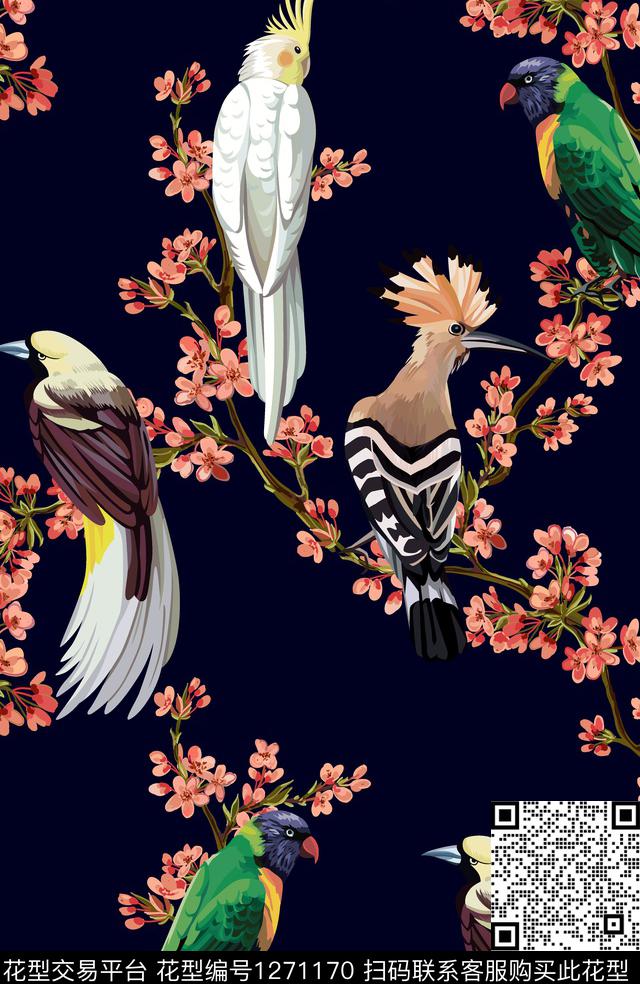 花鸟数码印花华亿平台下载（图片编号: 1271170） - 瓦栏（Walan）