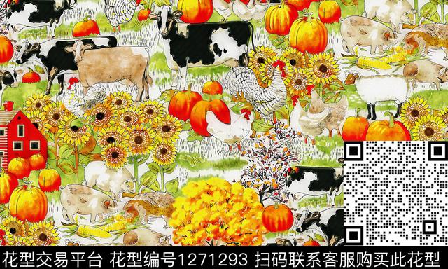 水彩向日葵手绘数码印花华亿平台下载（图片编号: 1271293） - 瓦栏（Walan）