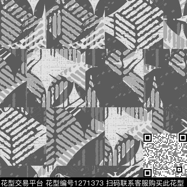 笔触肌理格子传统印花华亿平台下载（图片编号: 1271373） - 瓦栏（Walan）