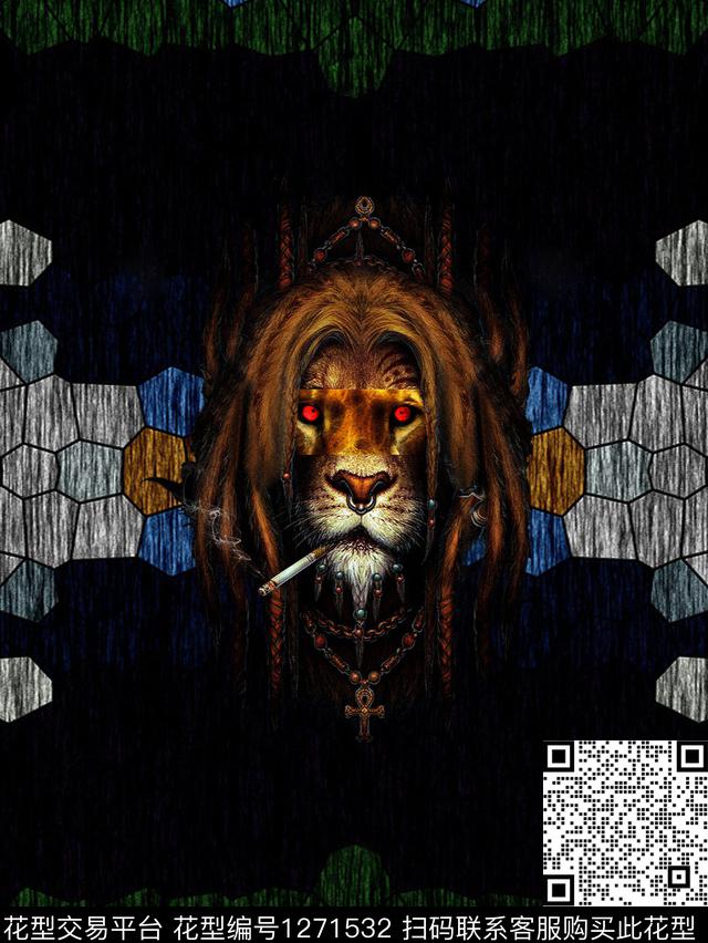 动物数码华亿平台几何数码印花华亿平台下载（图片编号: 1271532） - 瓦栏（Walan）