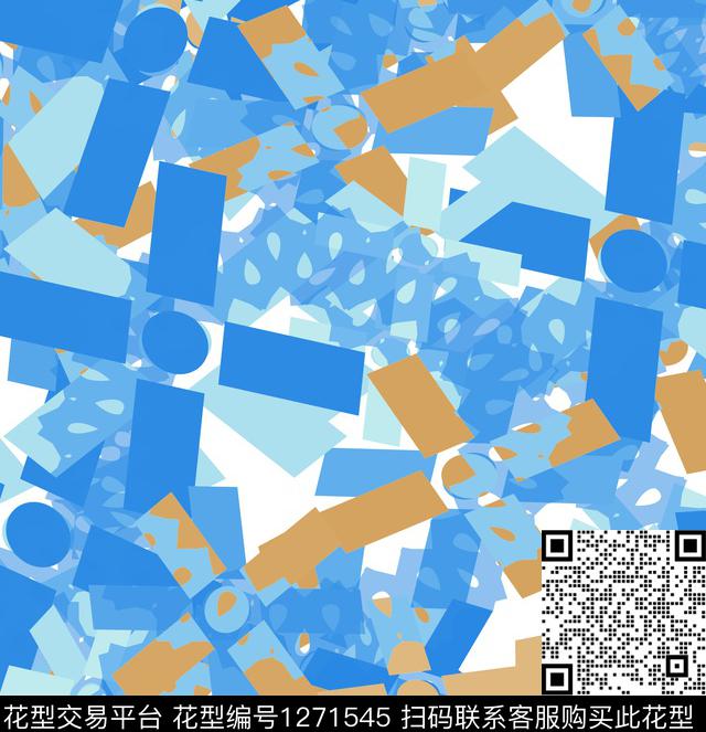 几何格子抽象数码印花华亿平台下载（图片编号: 1271545） - 瓦栏（Walan）