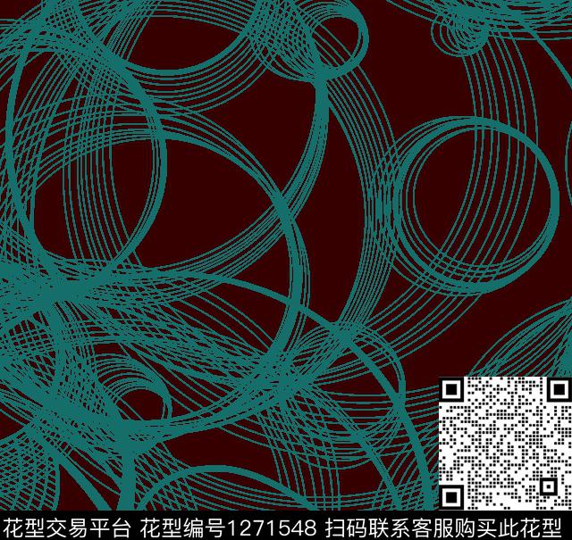 线条画圆形深色底传统印花华亿平台下载（图片编号: 1271548） - 瓦栏（Walan）