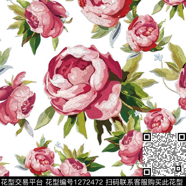 数码华亿平台花卉数码印花华亿平台下载（图片编号: 1272472） - 瓦栏（Walan）