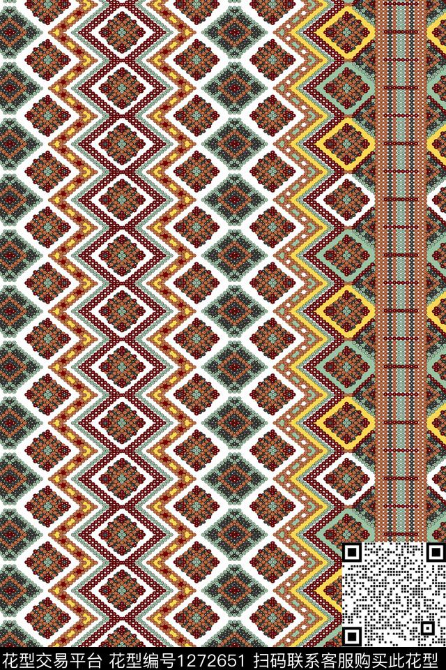 几何格子抽象数码印花华亿平台下载（图片编号: 1272651） - 瓦栏（Walan）