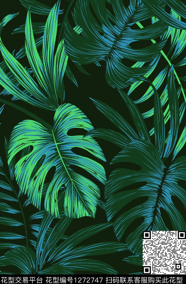 大牌风绿植树叶粽叶传统印花华亿平台下载（图片编号: 1272747） - 瓦栏（Walan）
